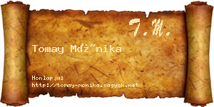 Tomay Mónika névjegykártya